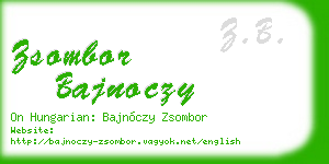 zsombor bajnoczy business card
